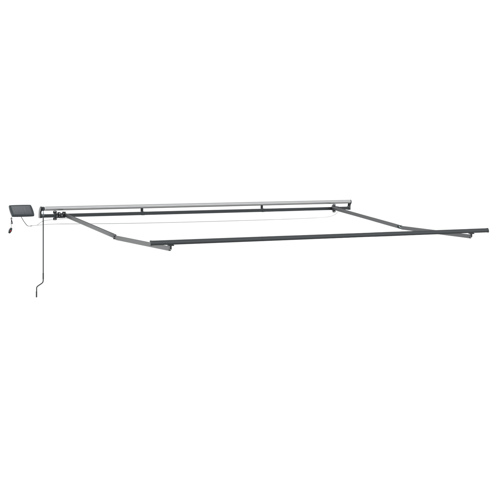 Manuel Utrækkelig Markise med Led Multifarvet Stribe 500x300 Cm - billede 3