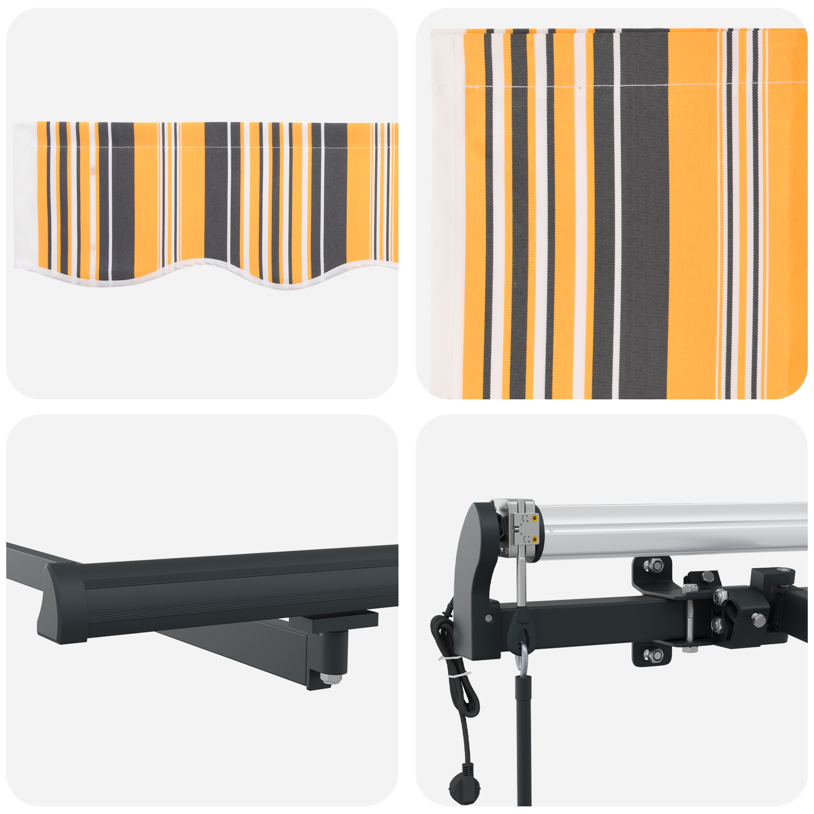 Automatisk Udtrækkelig Markise med Multicolor Stribe 500x300 Cm - billede 8