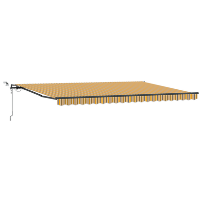 Automatisk Udtækkelig Markise med Led Multifarvet Stribe 500x300 Cm - billede 2