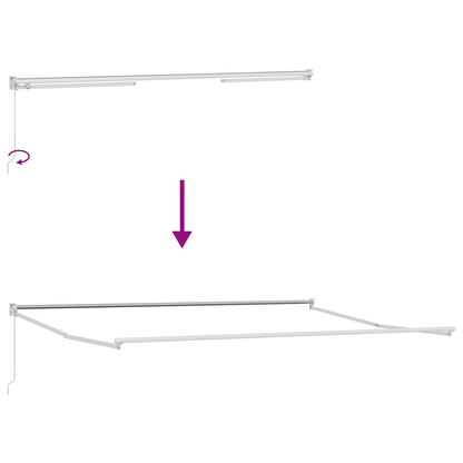 Utrækkelig Markise Flerfarvet 500x300 Cm Stof - billede 9