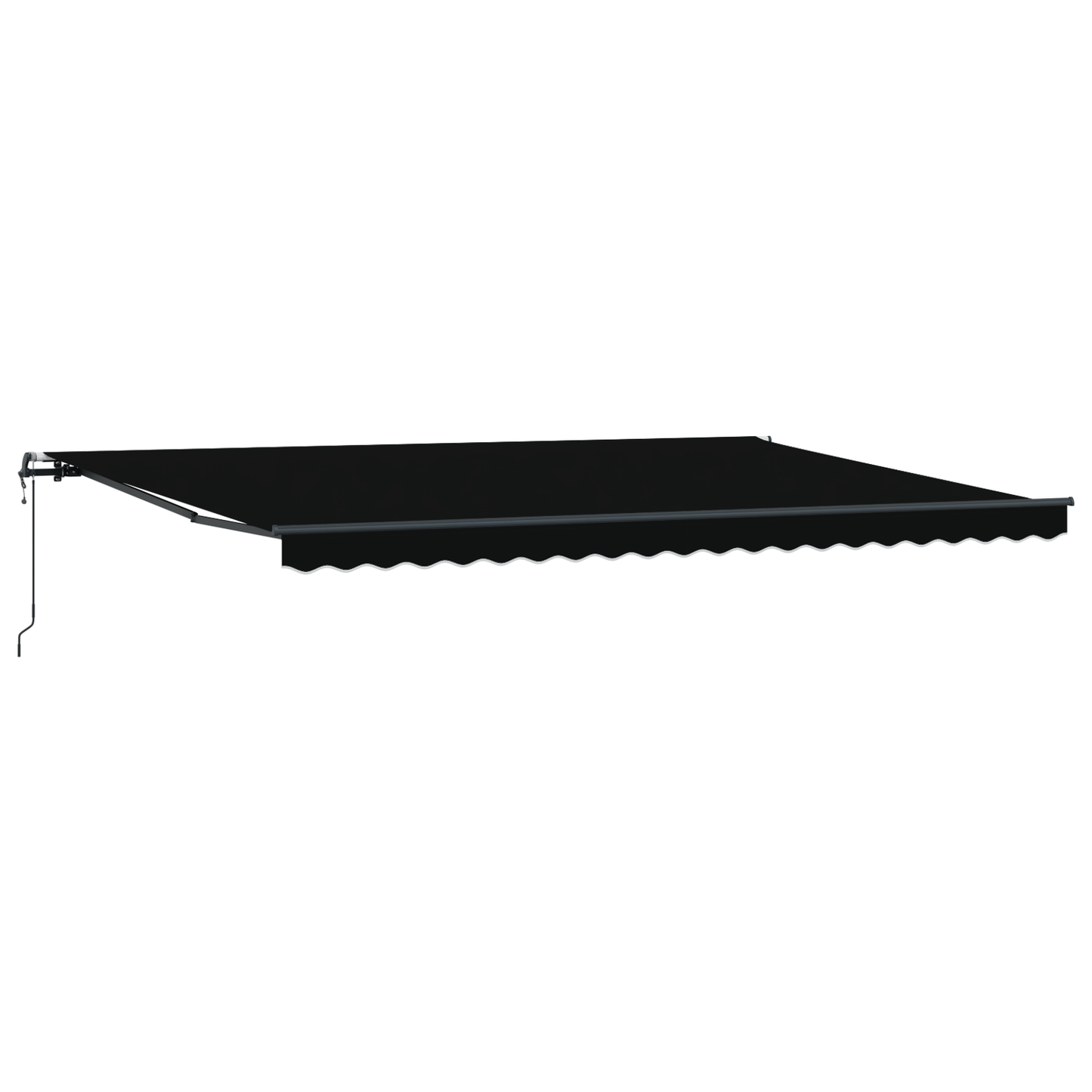 Automatisk Udtækkelig Markise Sort 500x300 Cm&&markise Udskiftningsstof til 5x3 M Ramme Sort - billede 5