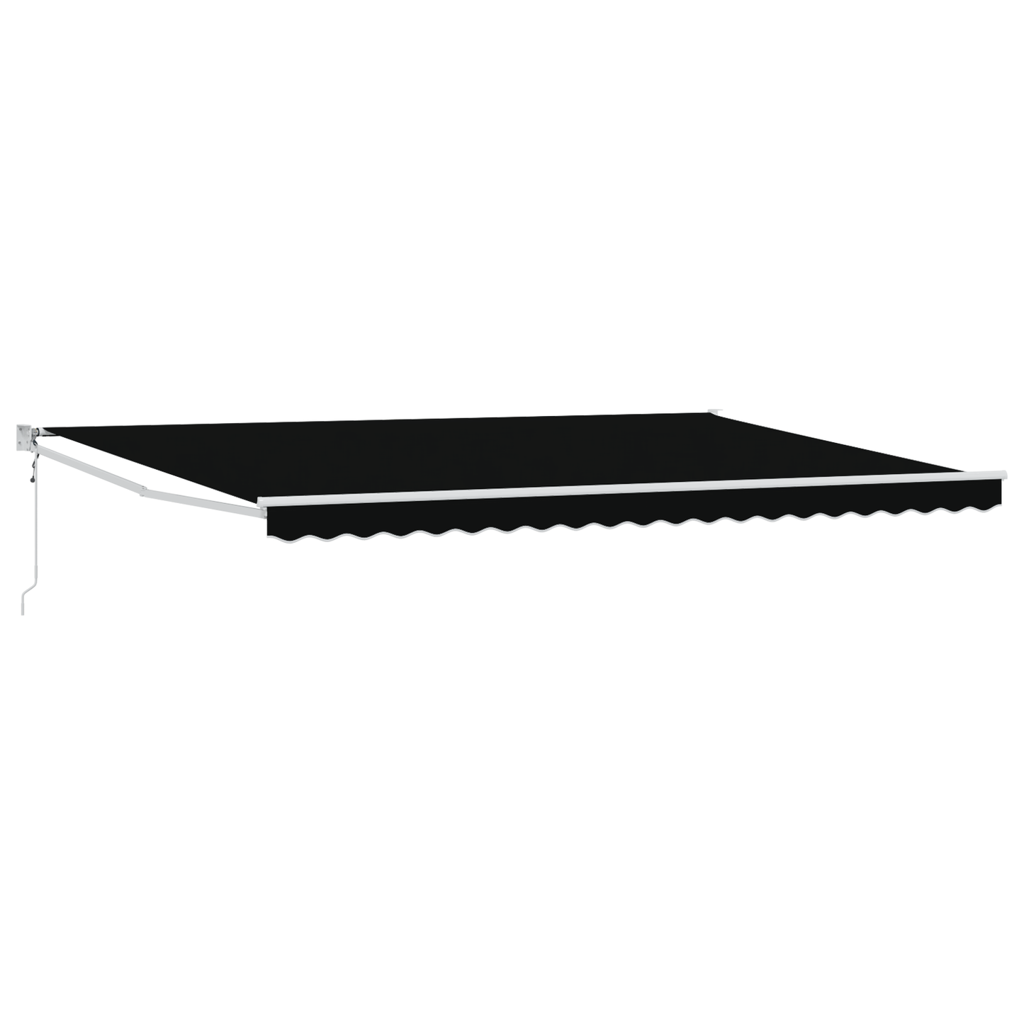 Automatisk Udtækkelig Markise Sort 500x300 Cm&&markise Udskiftningsstof til 5x3 M Ramme Sort - billede 2