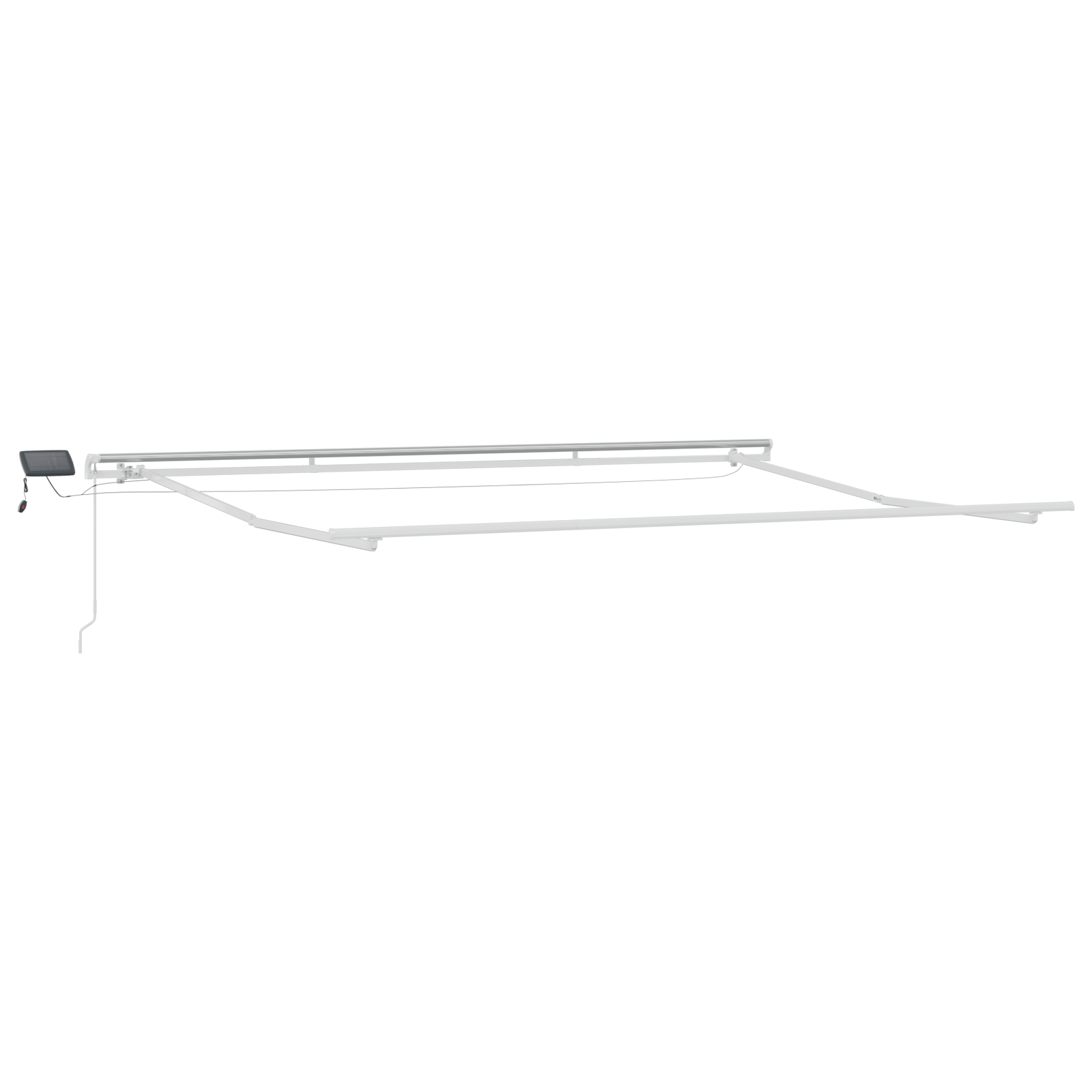 Manuel Utrækkelig Markise med Led Hvid 500 X 300 Cm - billede 3