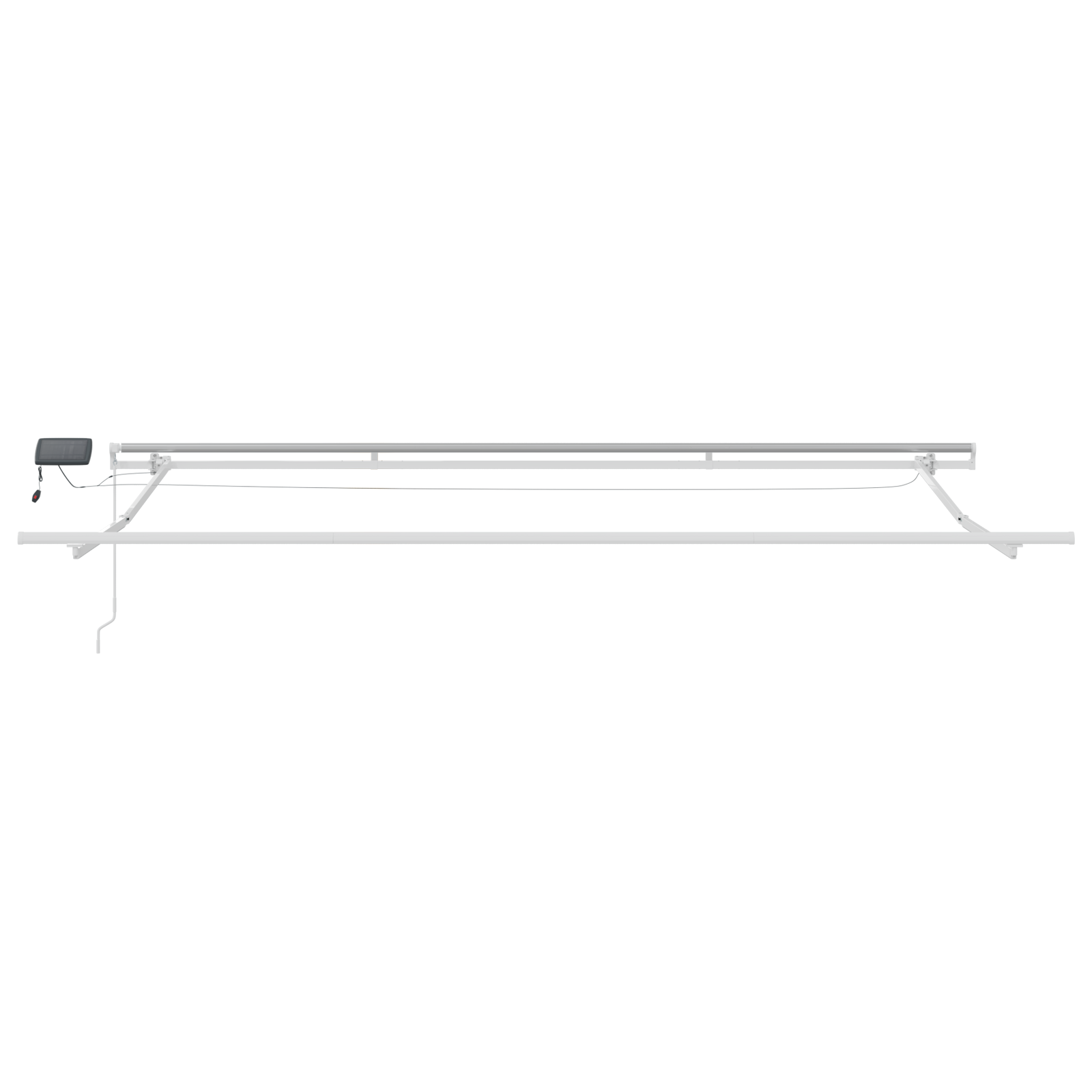 Manuel Utrækkelig Markise med Led Hvid 500 X 300 Cm - billede 6