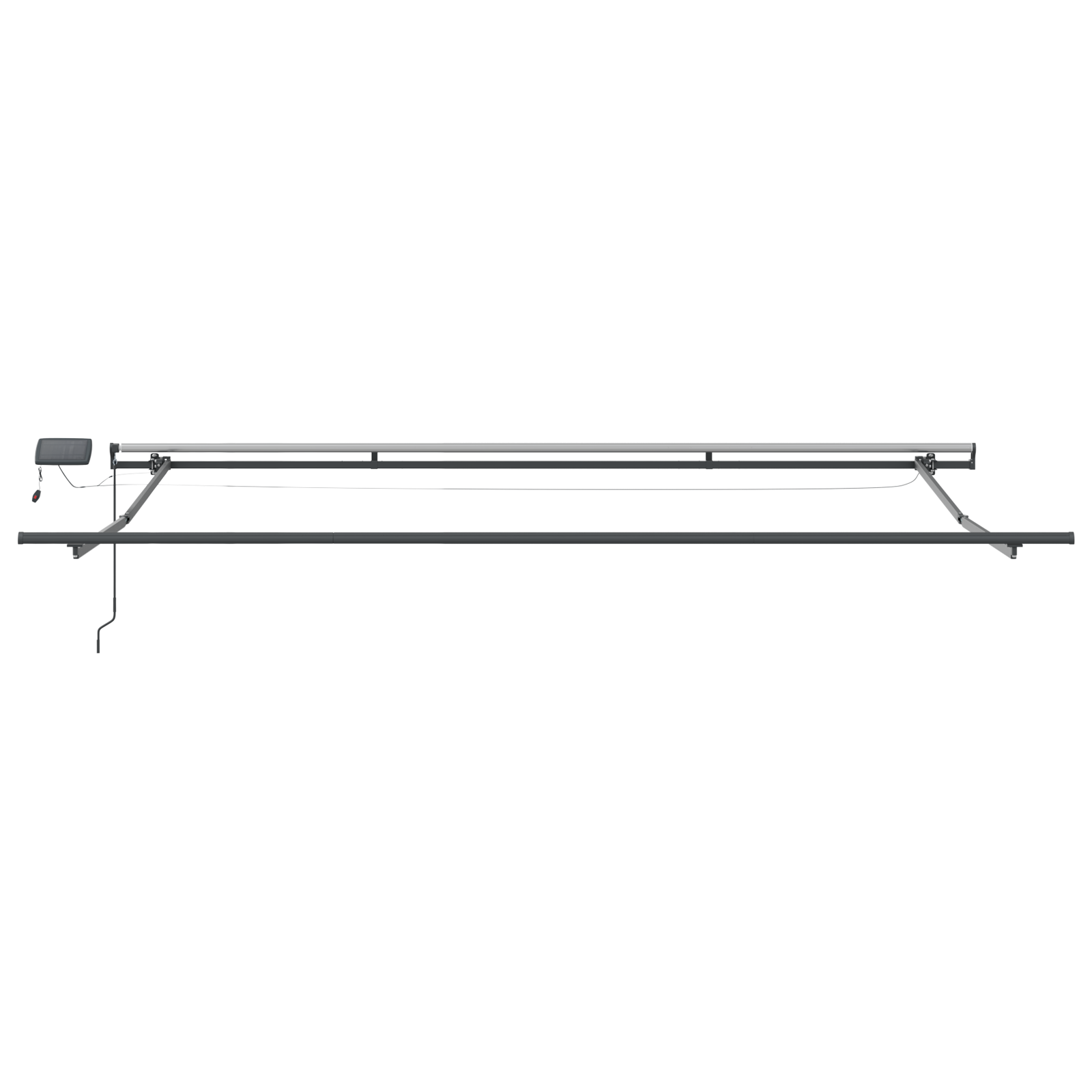 Manuel Udtækkelig Markise med Led Hvid 500x300 Cm&&markise Erstatningsstof til 5x3 M Ramme Hvid - billede 7