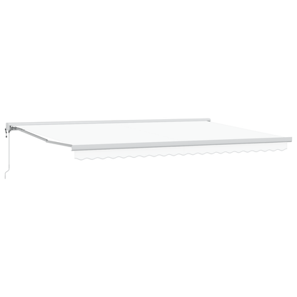 Justerbar Markise – Hvid, 500x300 Cm - billede 2