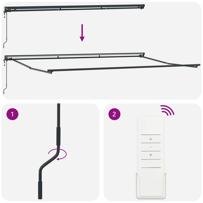 Utrækkelig Markise Hvid 500x300 Cm Stof og Aluminium - billede 9