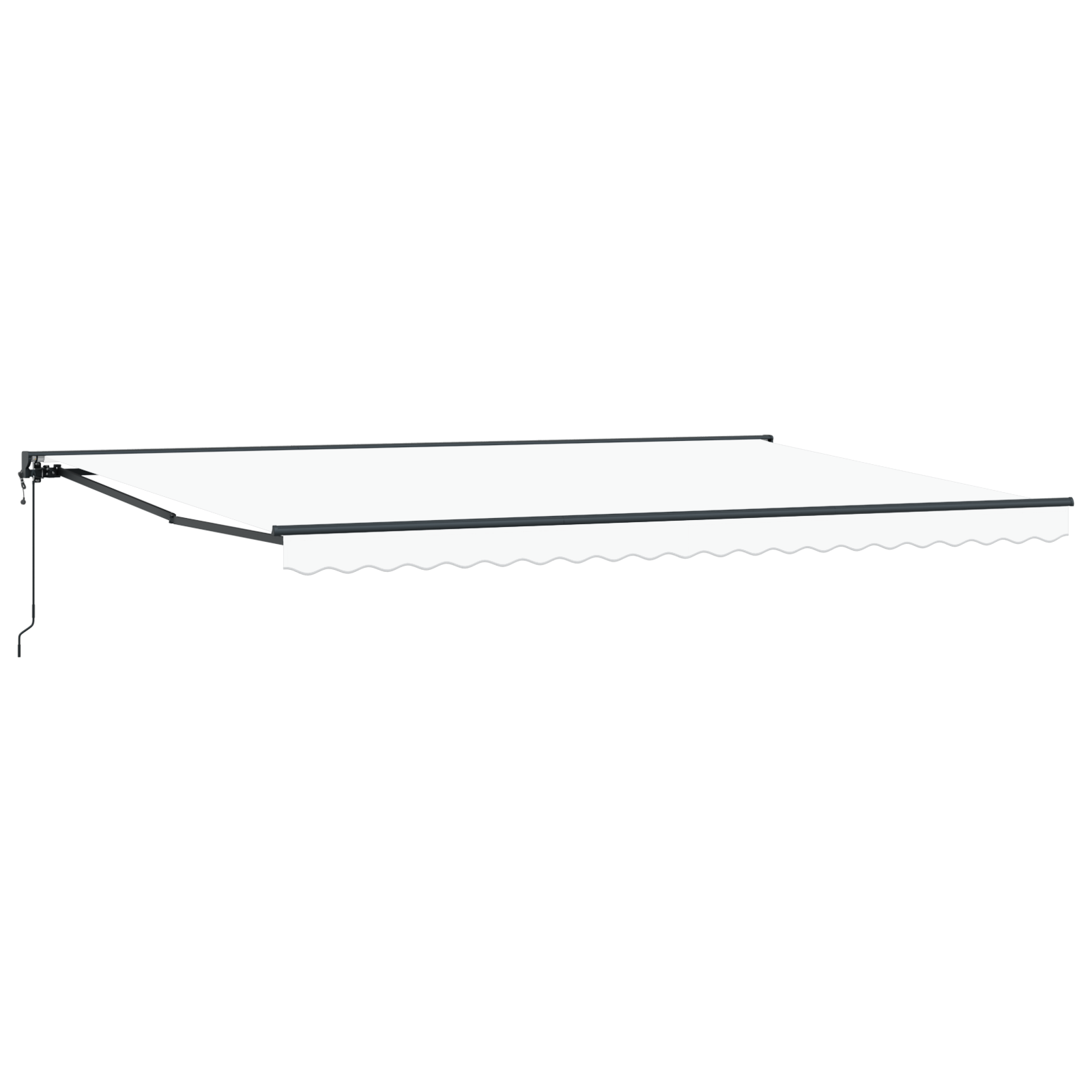 Utrækkelig Markise Hvid 500x300 Cm Stof og Aluminium - billede 2