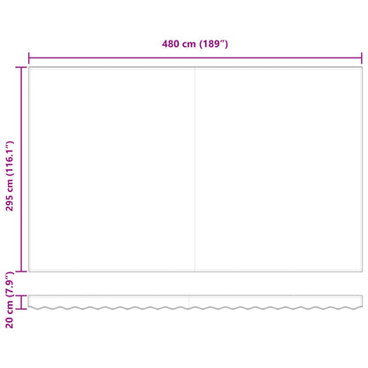 Utrækkelig Markise Hvid 500x300 Cm Stof og Aluminium - billede 11