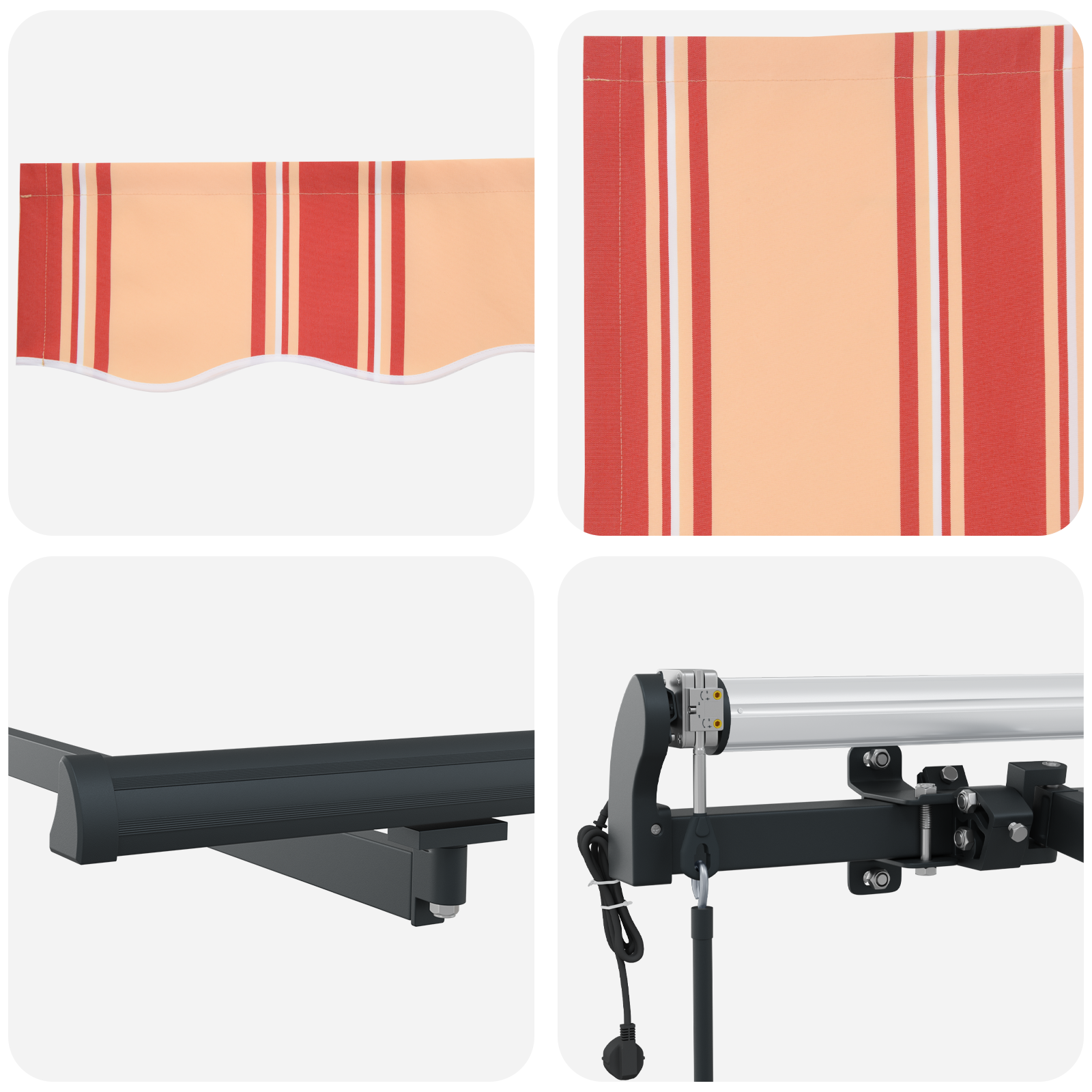 Automatisk Udtækkelig Markise Gul og Orange 500x350 Cm - billede 8
