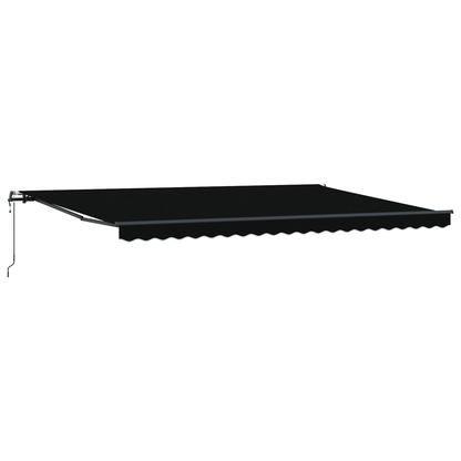 Automatisk Udtækkelig Markise Sort 500x350 Cm&&markise Erstatningsstof til 5x3.5 M Ramme Sort - billede 5