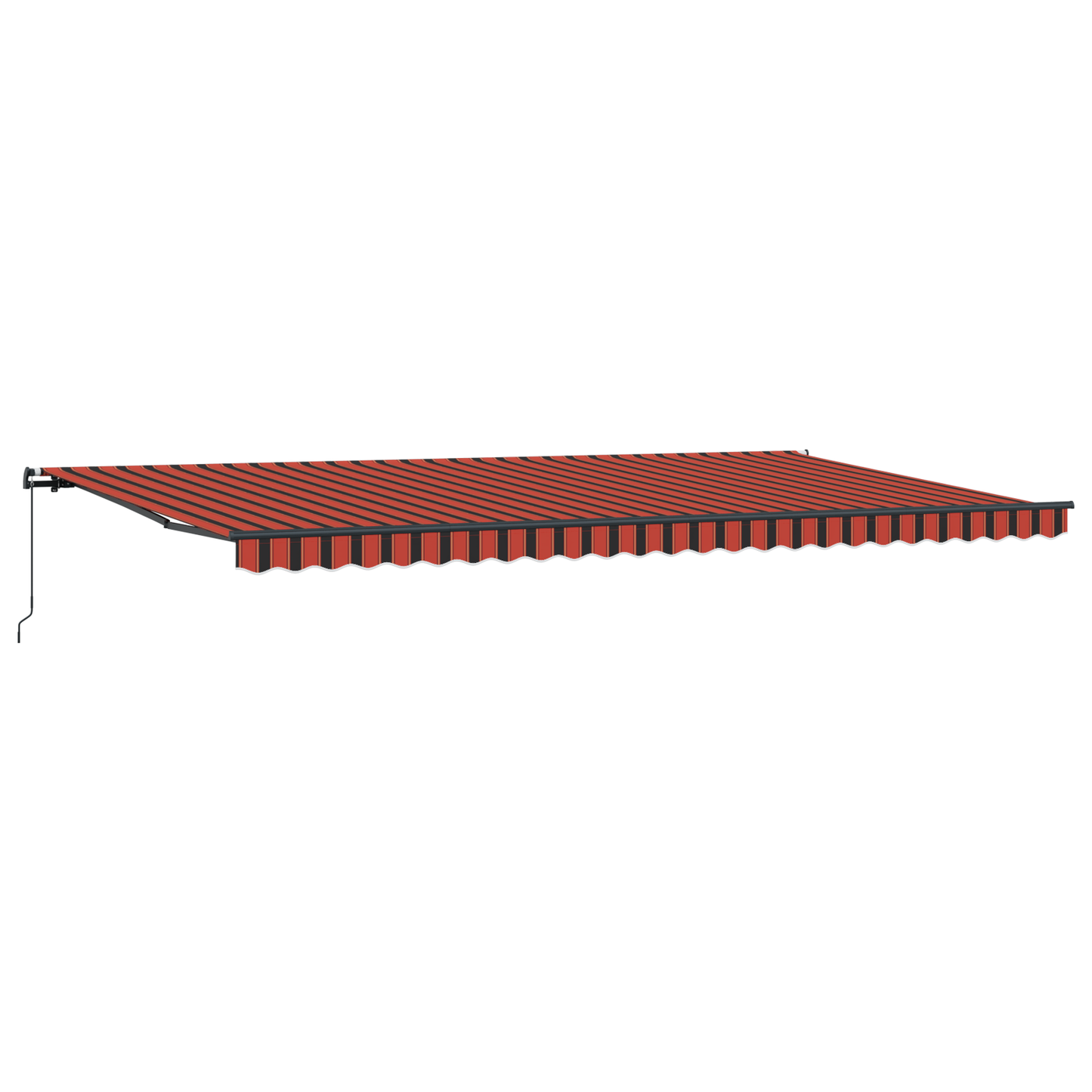 Manuel Utrækbar Markise Orange og Brun - 600 X 300 Cm - billede 2