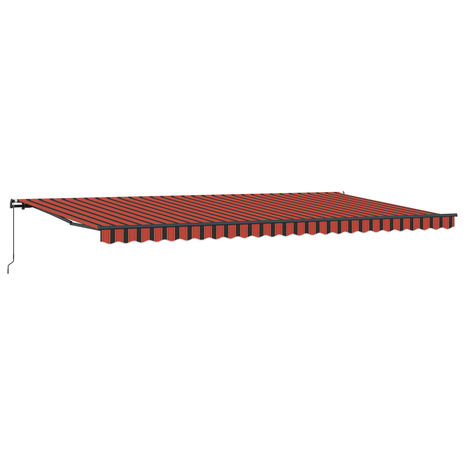 Manuel Utrækbar Markise Orange og Brun - 600 X 300 Cm - billede 2
