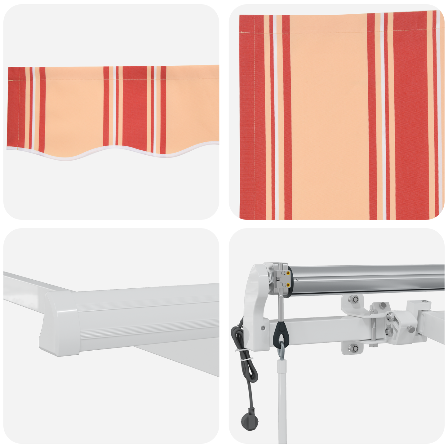 Automatisk Utrækbar Markise Gul og Orange 600 X 300 Cm - billede 8
