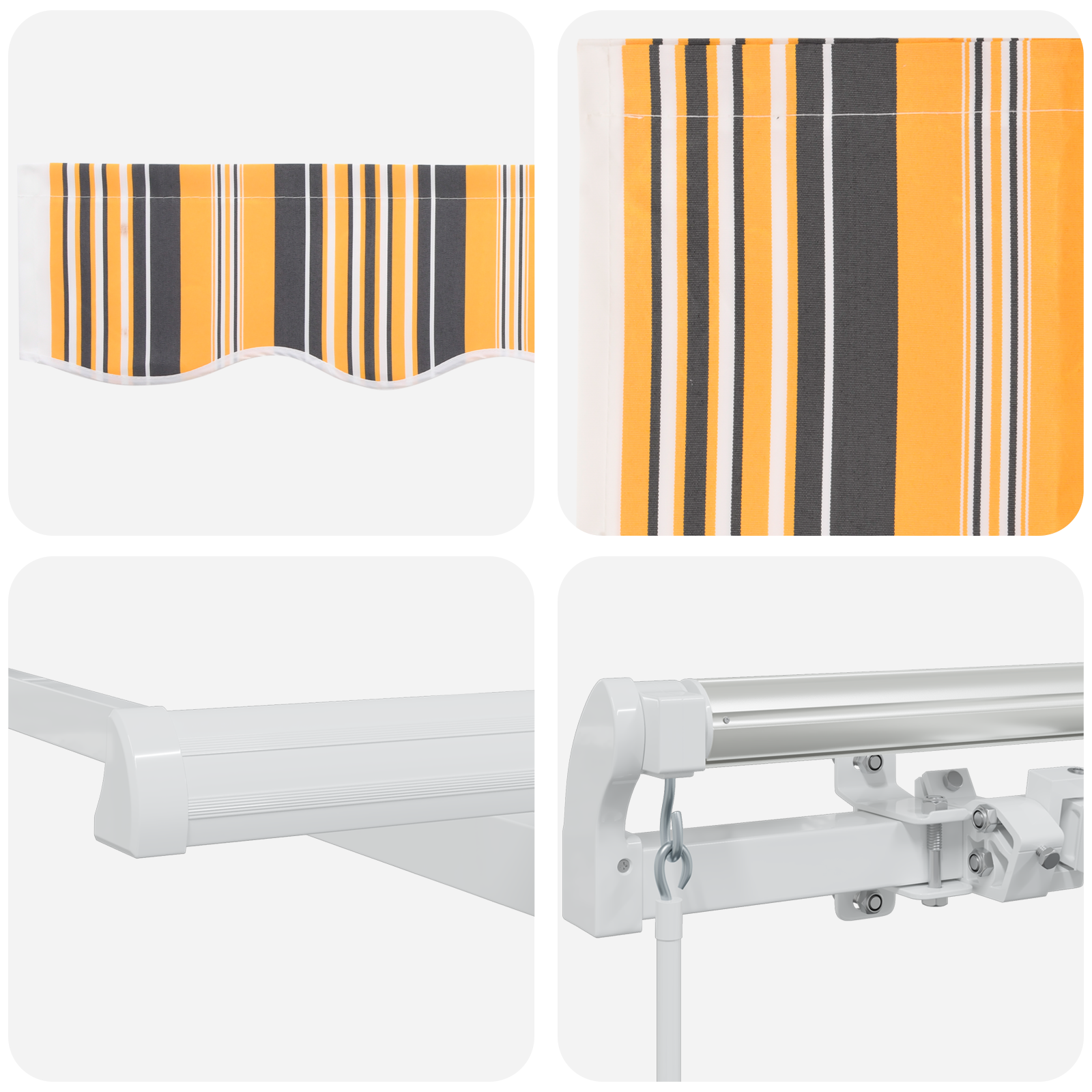 Manuel Udtækkelig Markise Flerfarvet Stripe 600x300 Cm - billede 8