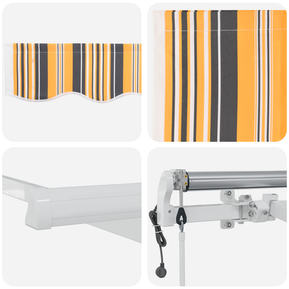 Automatisk Utrækkelig Markise i Multi-farvet Striber, 600 X 300 Cm - billede 8