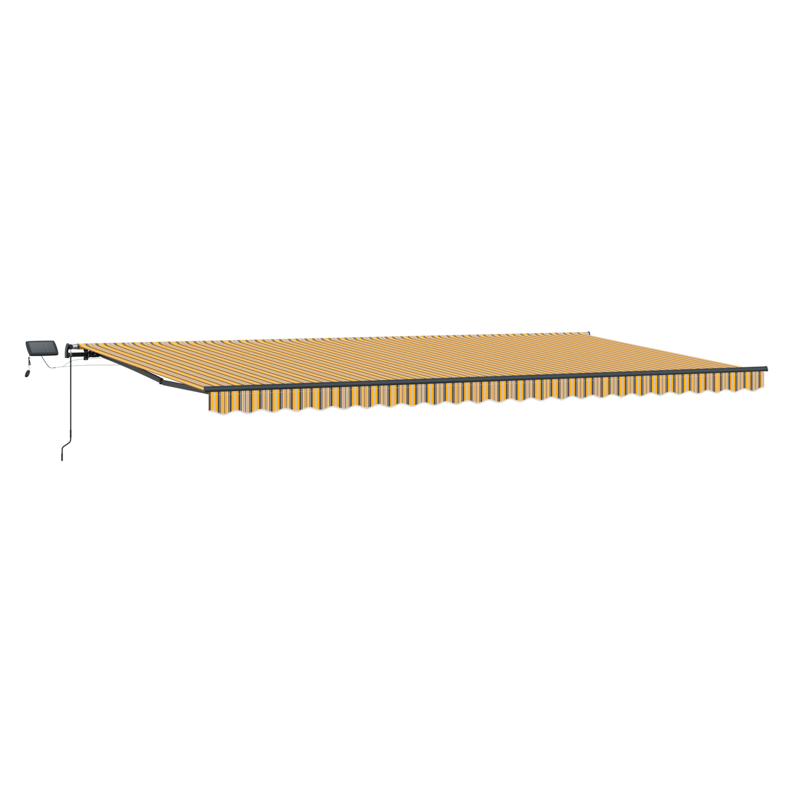 Manuel Udtækkelig Markise med Led Multifarvet Stribe 600x300 Cm - billede 4