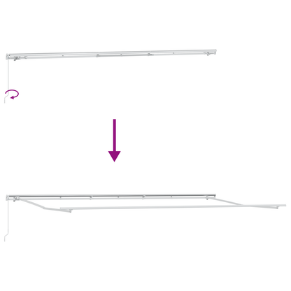 Manuel Udtækkelig Markise Sort 600x300 Cm&&markise Udskiftningsstof til 6x3 M Ramme Sort - billede 9