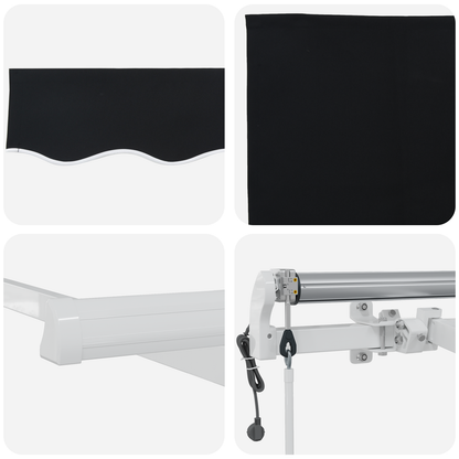 Automatisk Utrækkelig Markise - Sort 600 X 300 Cm - billede 8