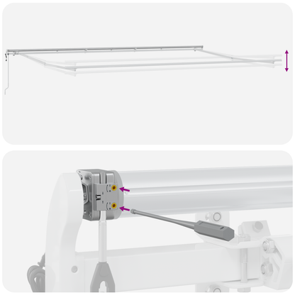 Automatisk Utrækkelig Markise - Sort 600 X 300 Cm - billede 10
