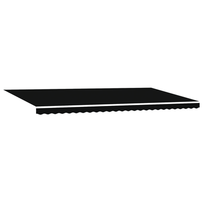 Manuel Udtækkelig Markise med Led Sort 600x300 Cm&&markise Erstatningsstof til 6x3 M Ramme Sort - billede 2