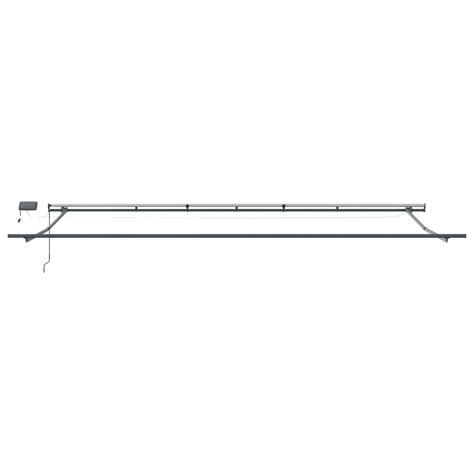 Manuel Udtækkelig Markise med Led Sort 600x300 Cm&&markise Erstatningsstof til 6x3 M Ramme Sort - billede 7
