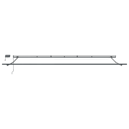 Manuel Udtækkelig Markise med Led Sort 600x300 Cm&&markise Erstatningsstof til 6x3 M Ramme Sort - billede 7