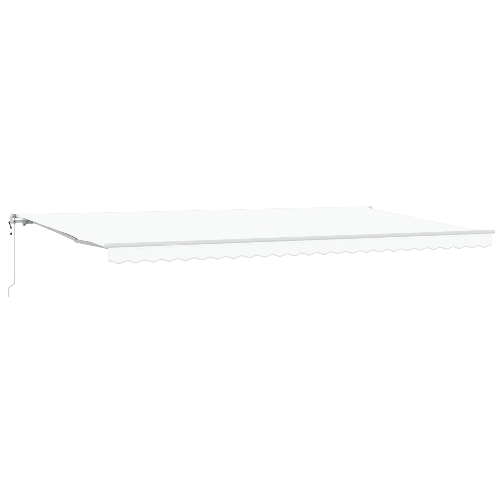 Automatisk Utrækkelig Markise Hvid 600 X 300 Cm - billede 2