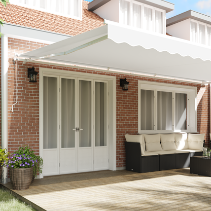 Automatisk Utrækkelig Markise Hvid 600 X 300 Cm - billede 3