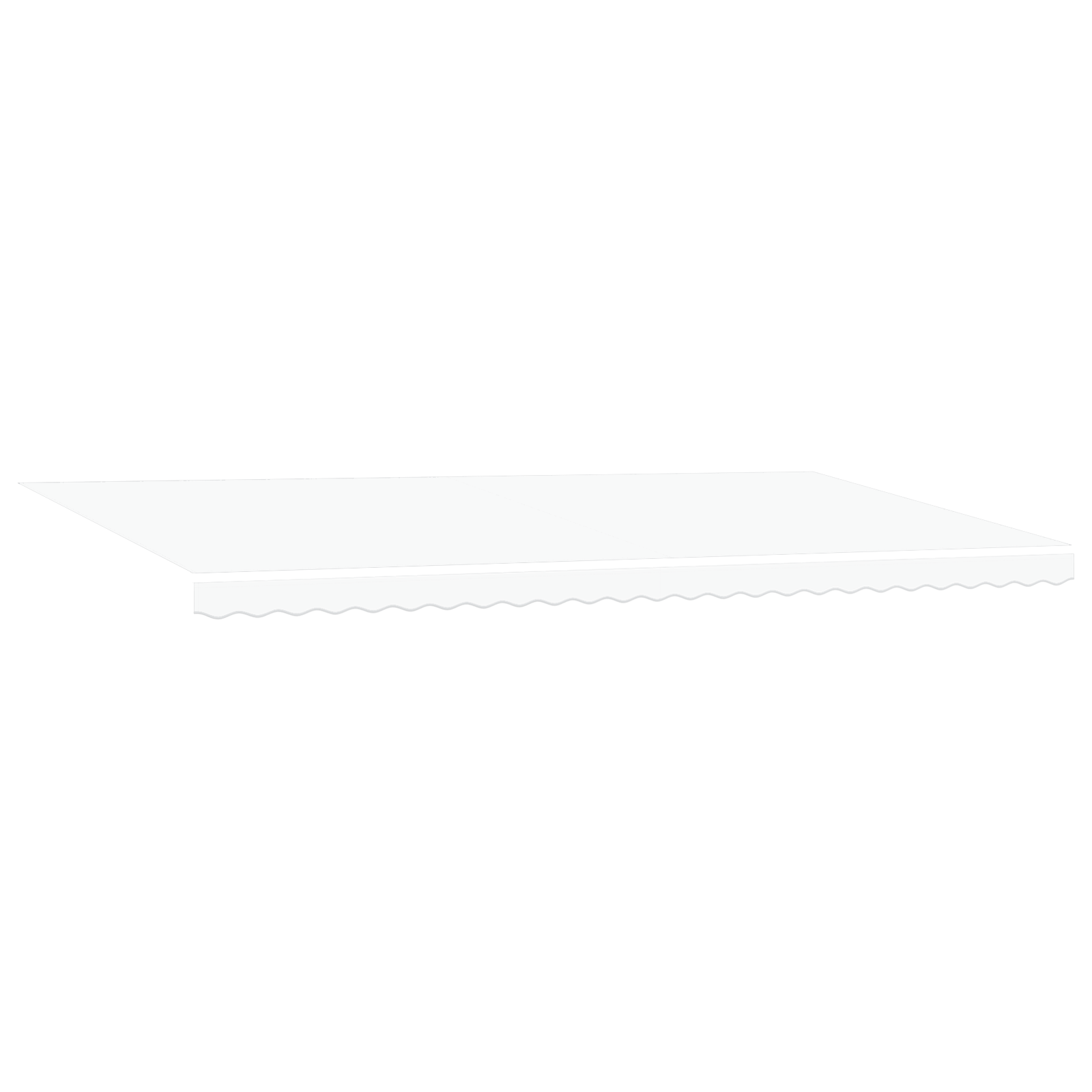 Automatisk Udtækkelig Markise med Led Hvid 600x300 Cm&&markise Udskiftningsstof til 6x3 M Ramme Hvid - billede 3