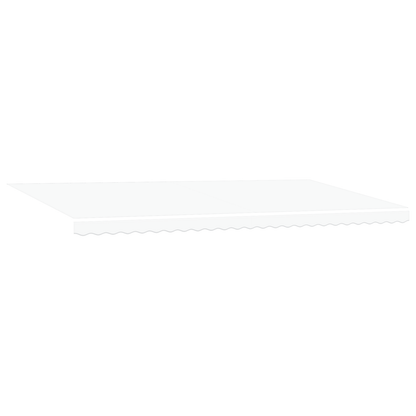 Automatisk Udtækkelig Markise med Led Hvid 600x300 Cm&&markise Udskiftningsstof til 6x3 M Ramme Hvid - billede 3