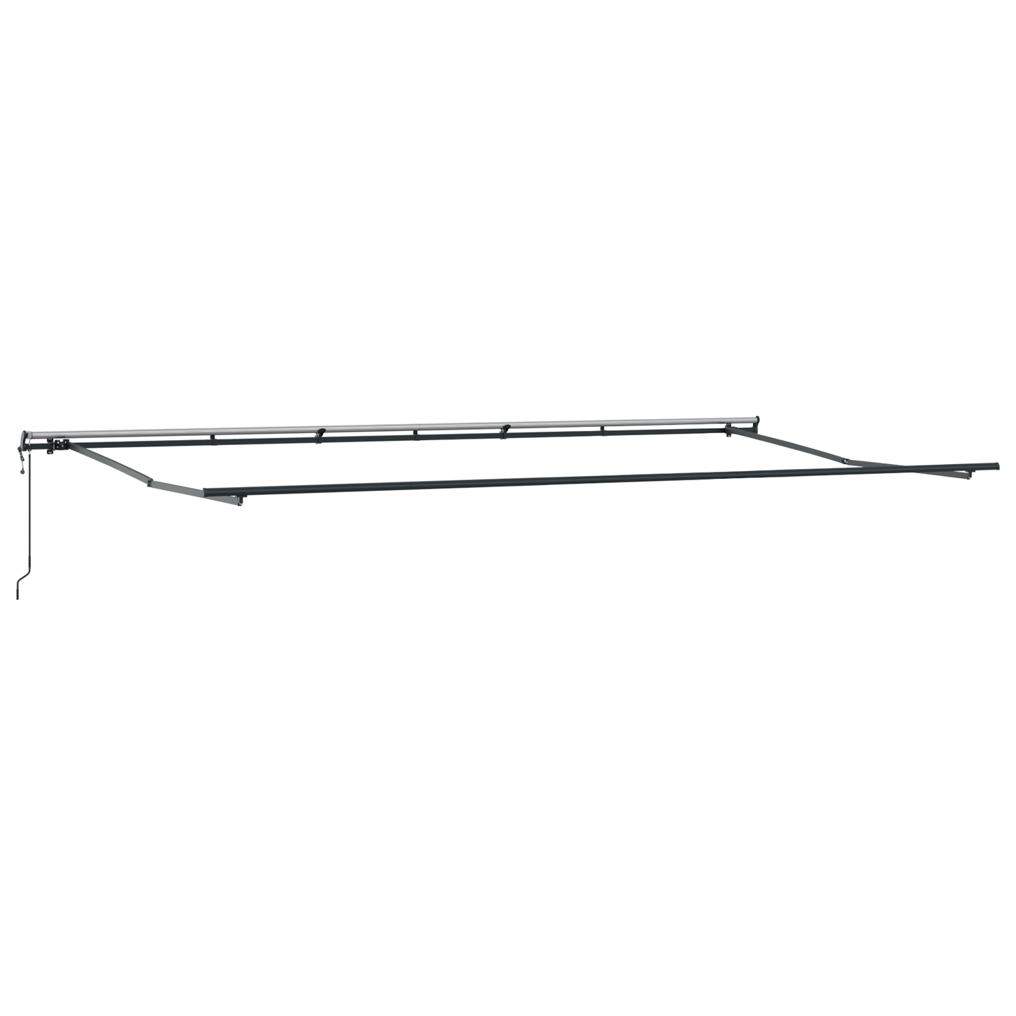 Automatisk Udtækkelig Markise Lysegrå 600x300 Cm&&erstatningsstof til 6x3 M Ramme Lysegrå - billede 5