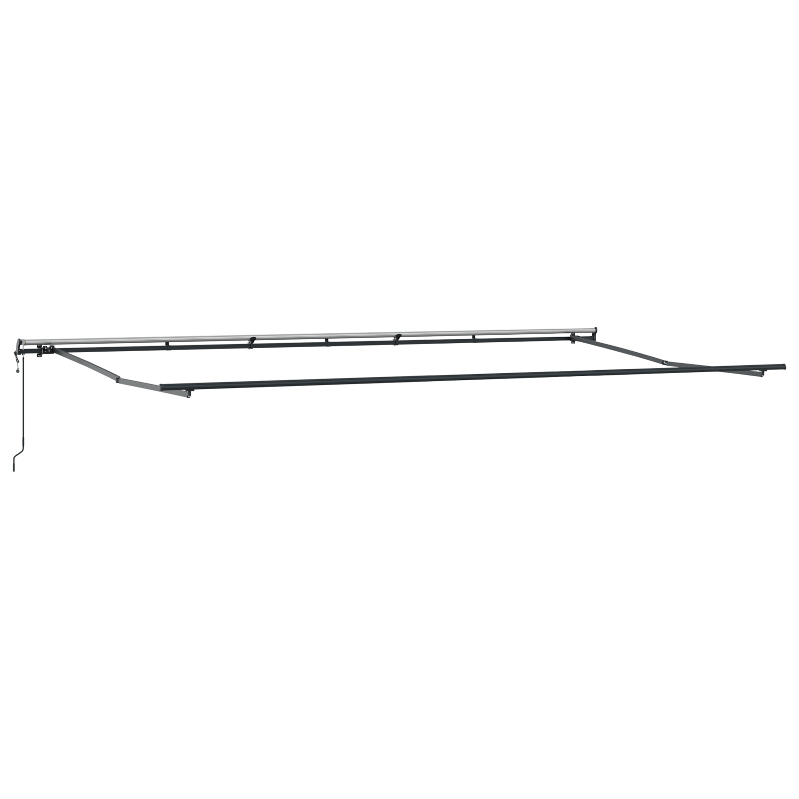 Automatisk Udtækkelig Markise Lysegrå 600x300 Cm&&erstatningsstof til 6x3 M Ramme Lysegrå - billede 5