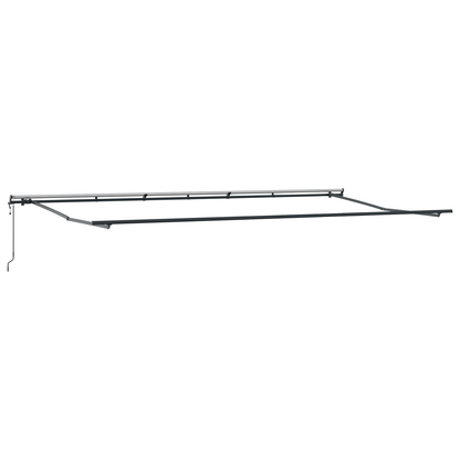 Automatisk Udtækkelig Markise Lysegrå 600x300 Cm&&erstatningsstof til 6x3 M Ramme Lysegrå - billede 5