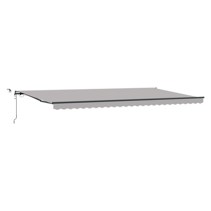 Automatisk Udrulbar Markise med Led Lysegrå 600x300 Cm&&markise Erstatningsstof til 6x3 M Ramme Lysegrå - billede 2