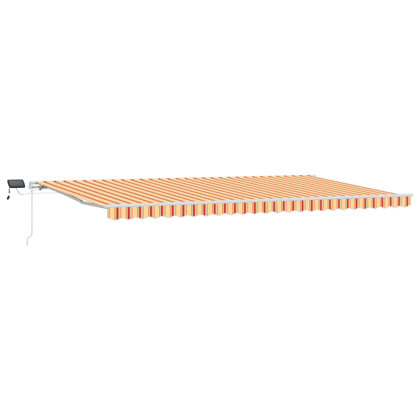 Manuel Utrækkelig Markise med Led i Gul og Orange - 600 X 350 Cm - billede 2