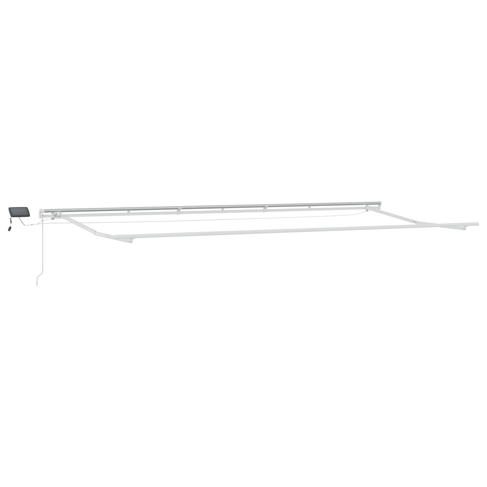 Manuel Utrækkelig Markise med Led i Gul og Orange - 600 X 350 Cm - billede 3