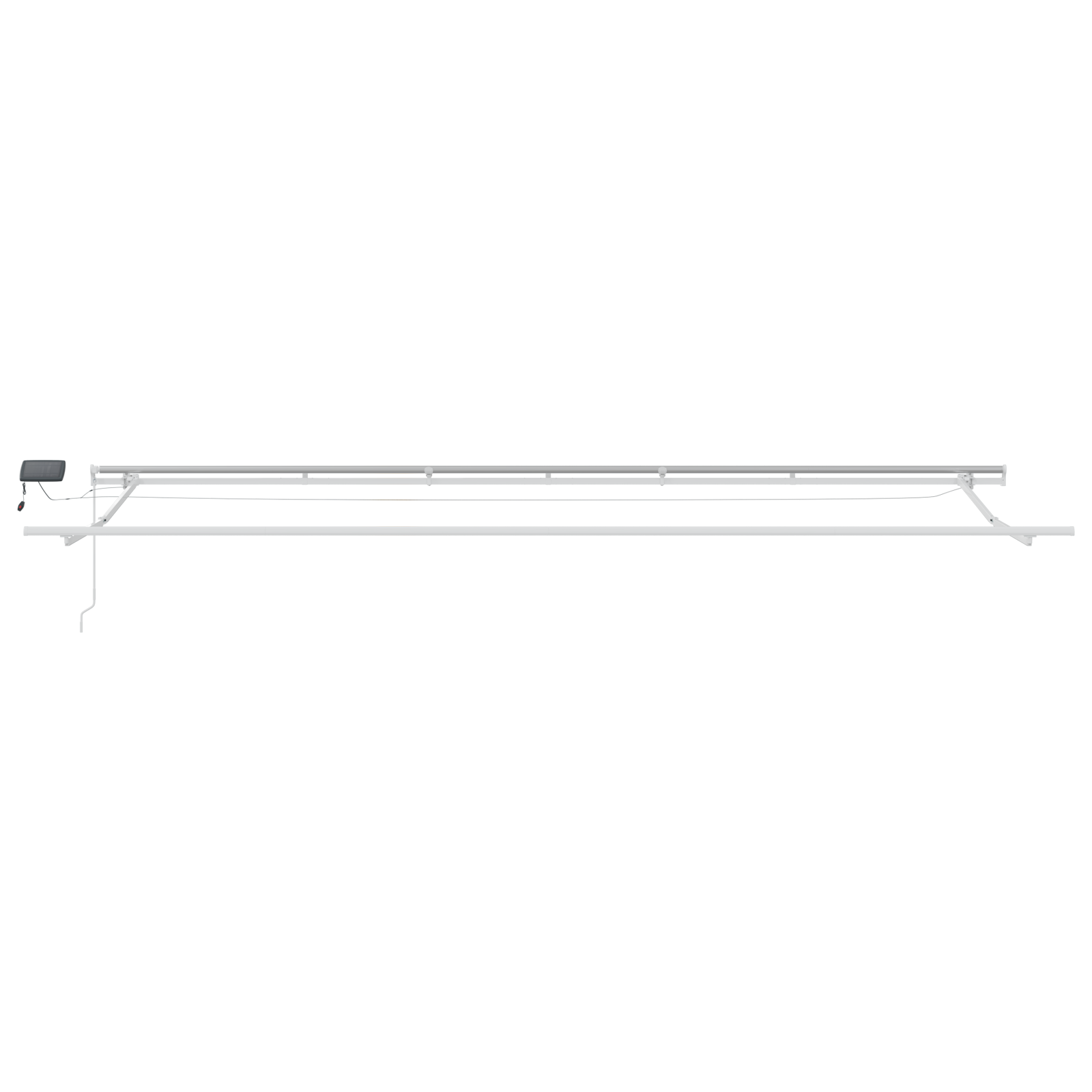 Manuel Utrækkelig Markise med Led i Gul og Orange - 600 X 350 Cm - billede 6