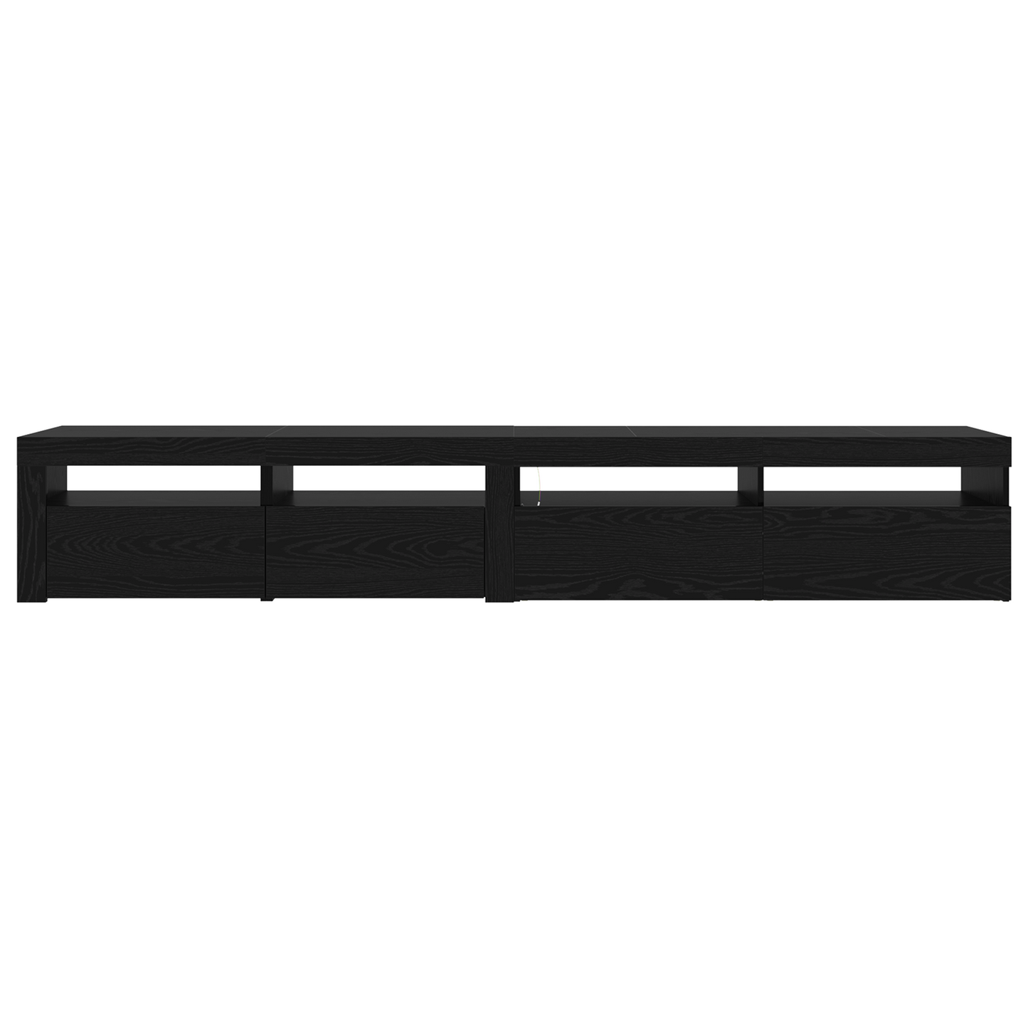 Tv-skabe 2 Stk med Led Lys Sort Eg Konstrueret Træ&&tv-skab med Led Sort Eg 120x35x40 Cm Konstrueret Træ - billede 9