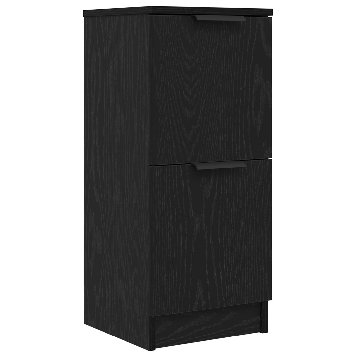 Skænk Sort Eg 180 X 30 X 70 Cm Konstrueret Træ