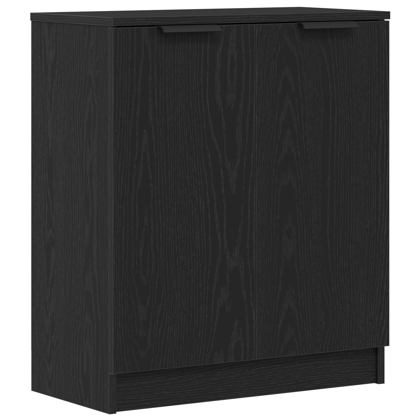Skænk Sort Eg 180 X 30 X 70 Cm Konstrueret Træ