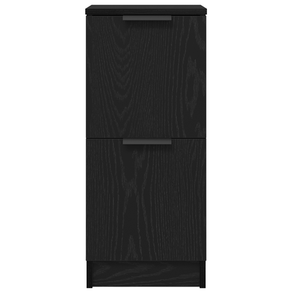 Skænk Sort Eg 180 X 30 X 70 Cm Konstrueret Træ