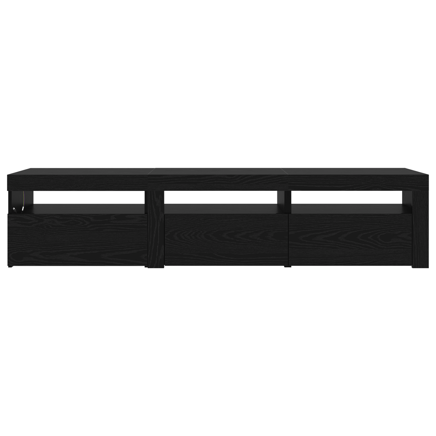 Tv-skabe 2 Stk med Led-lys Sort Egetræ Konstrueret Træ&&sort Egetræ Tv-stativ med Led-lys, 60x35x40 Cm, Lavet af Konstrueret Træ - billede 9
