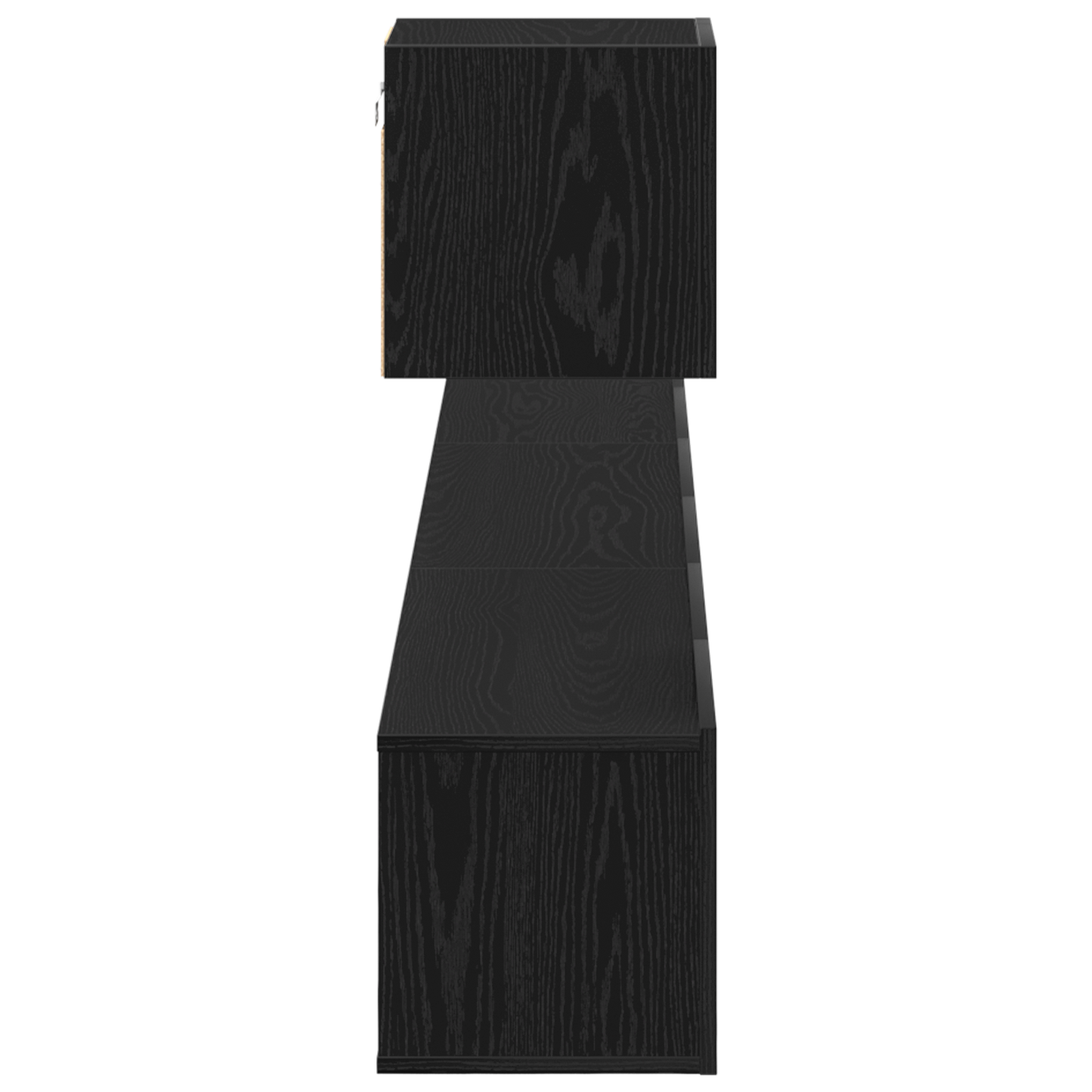 Tv-Møbelsæt 4 Dele Sort Eg 80 X 30 X 30 Cm Konstrueret Træ