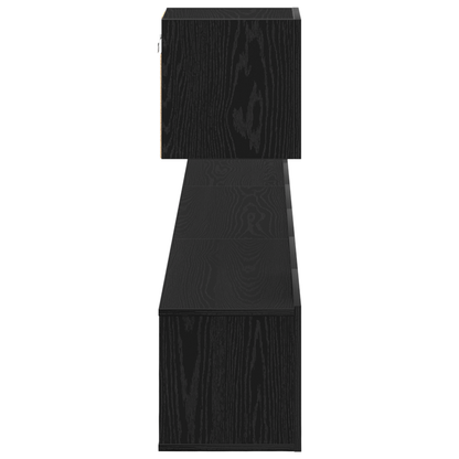 Tv-Møbelsæt 4 Dele Sort Eg 80 X 30 X 30 Cm Konstrueret Træ