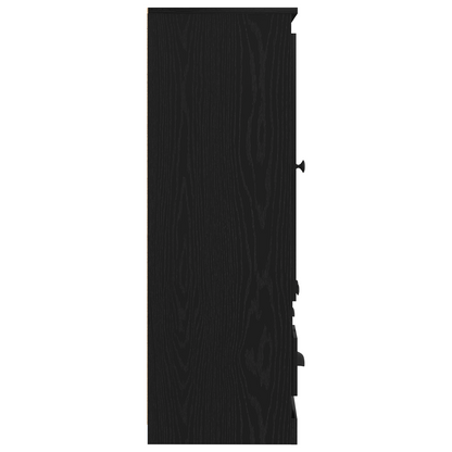 Highboard Sort Eg 132 X 35,5 X 103,5 Cm Konstrueret Træ