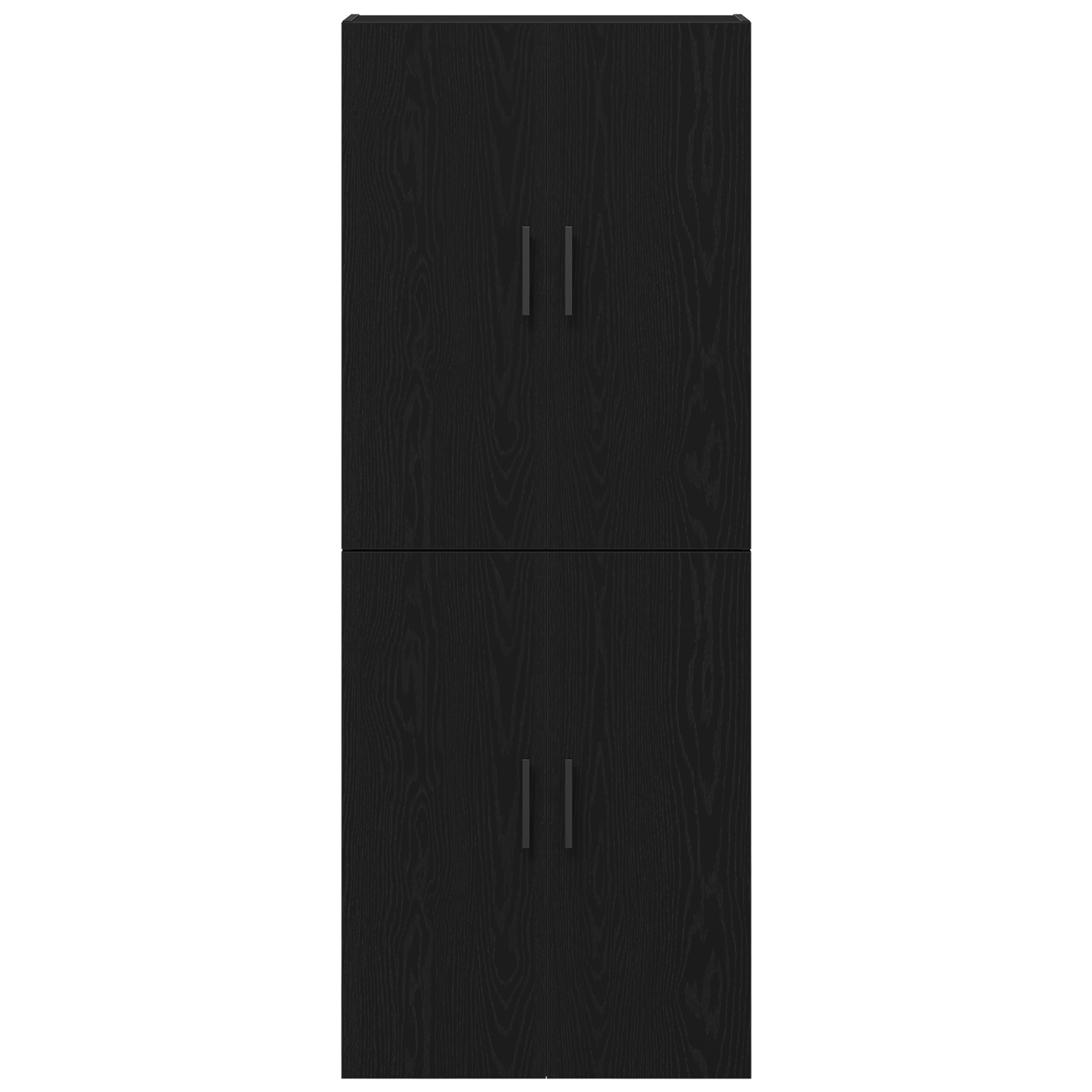 Vægskab 2 Dele Sort Eg 69.5 X 34 X 90 Cm Konstrueret Træ