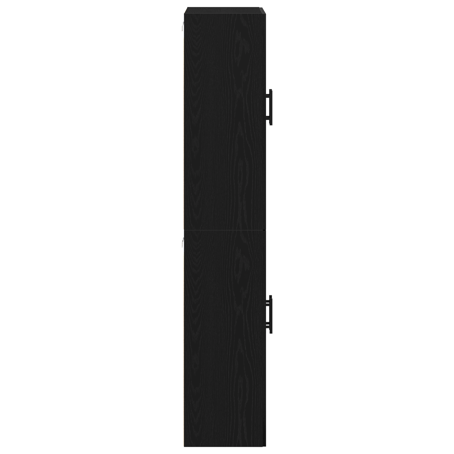 Vægskab 2 Dele Sort Eg 69.5 X 34 X 90 Cm Konstrueret Træ