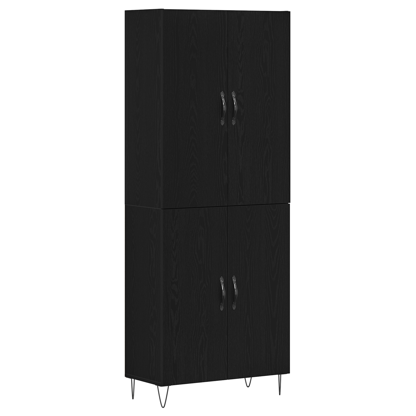 Highboard Sort Eg 69,5 X 34 X 180 Cm Konstrueret Træ