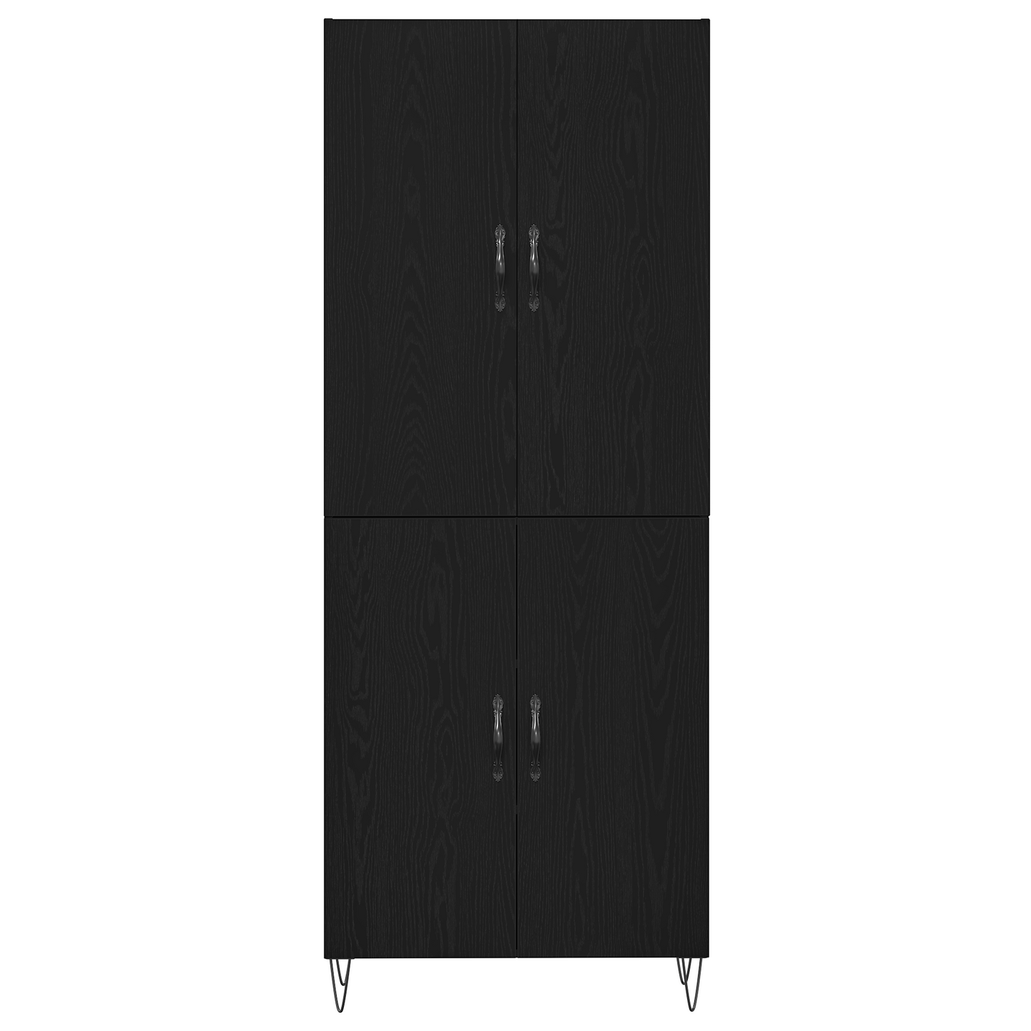 Highboard Sort Eg 69,5 X 34 X 180 Cm Konstrueret Træ